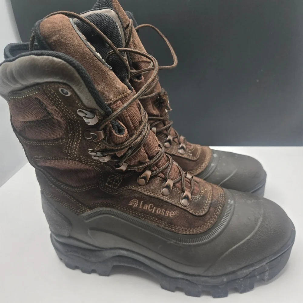 LaCrosse Snowdrift PFT Hunting Boots 1000G Thinsulate 9M Brown Winter Insulated